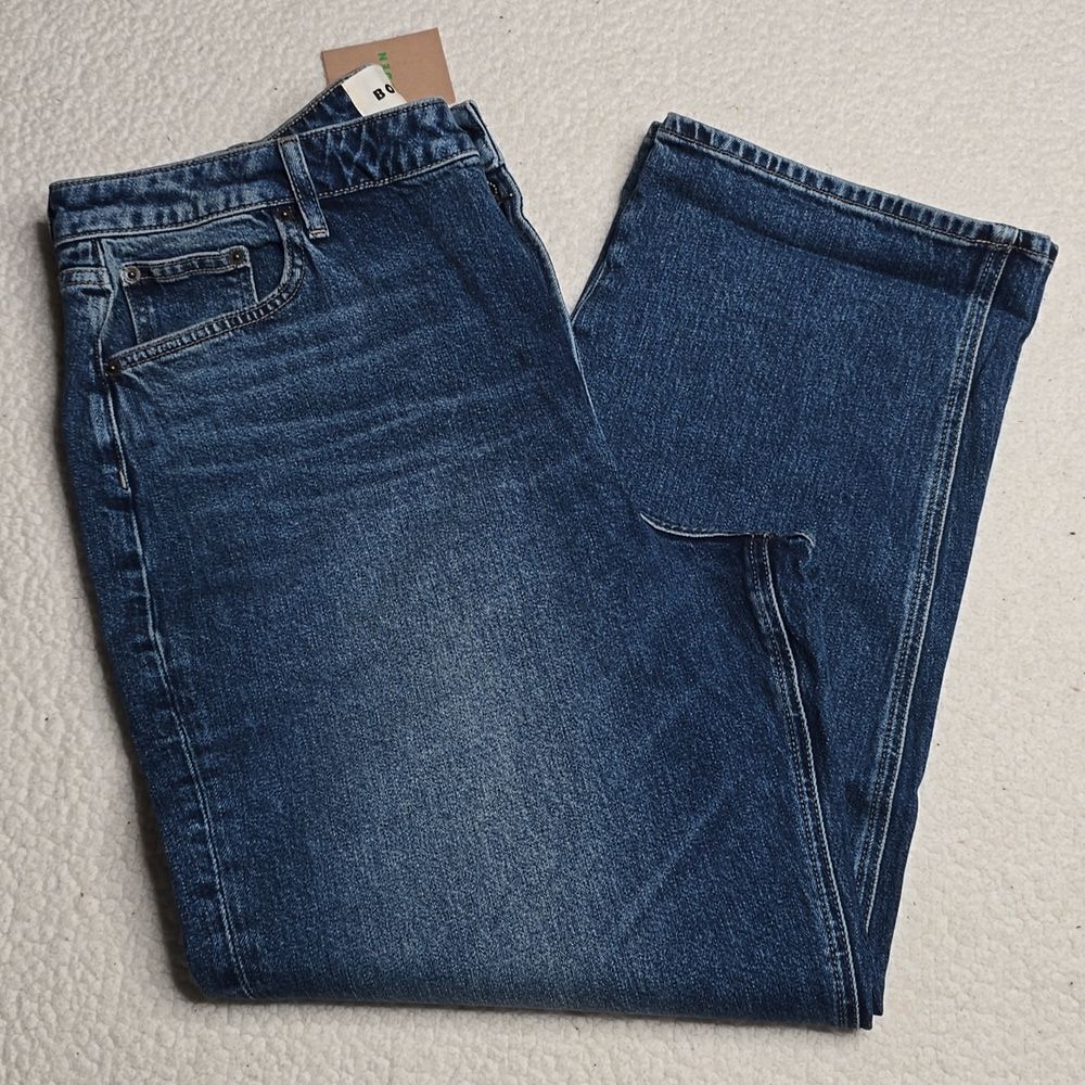 1458 NWT Boden Mid Rise Straight Leg Jeans-Dark Vintage Sz 32R - Picture 3 of 10